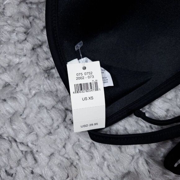 Aerie Perky Triangle Bikini Swim Top True Black Padded Lined Size XS - Picture 4 of 6